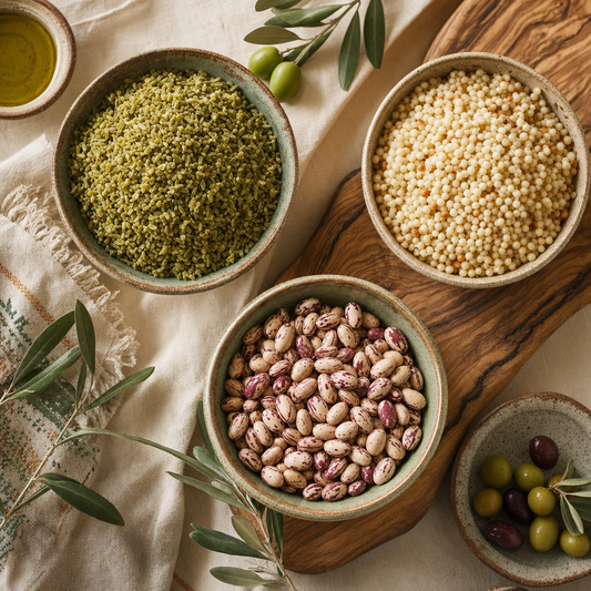 Palestinian freekeh and grains