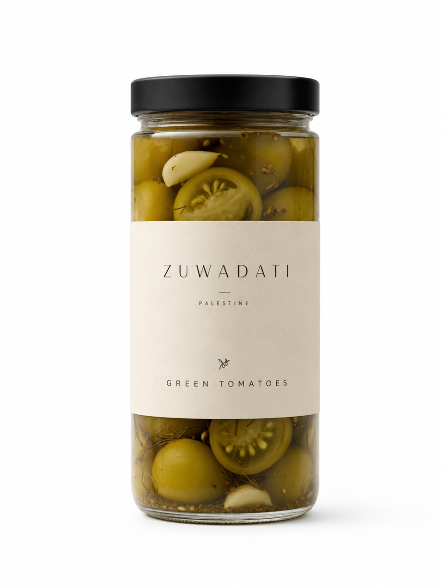 Zuwadati Pickled Green Tomatoes jar