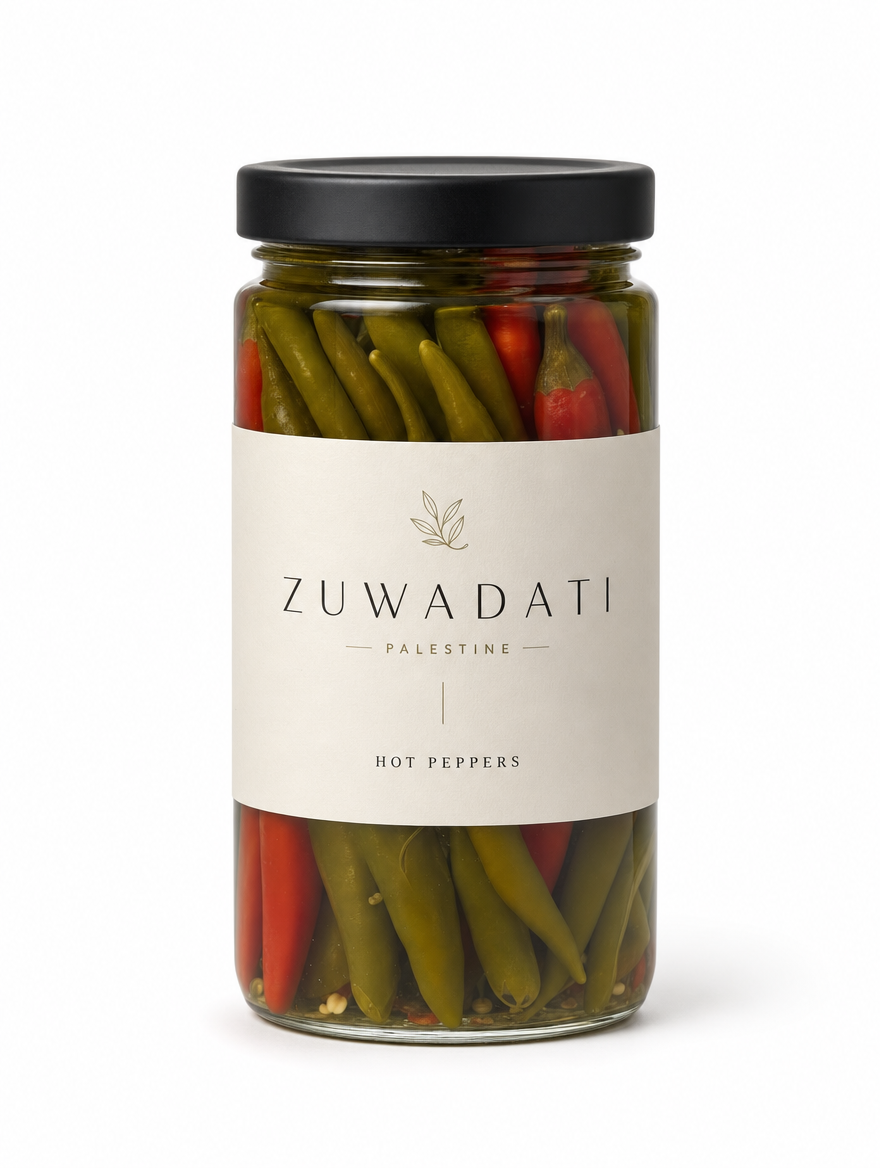 Zuwadati Pickled Hot Peppers jar