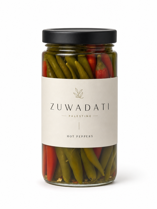 Zuwadati Pickled Hot Peppers jar